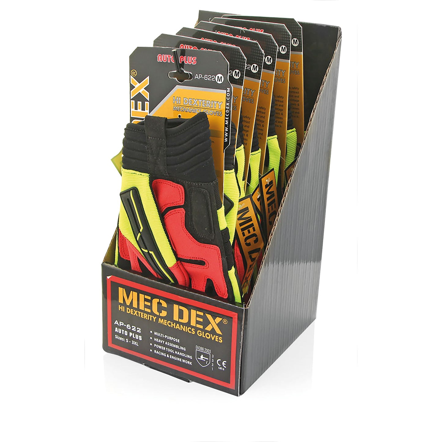 Mec DexAuto Plus Mechanics Gloves 1 Pair Saturn Yellow/Black M