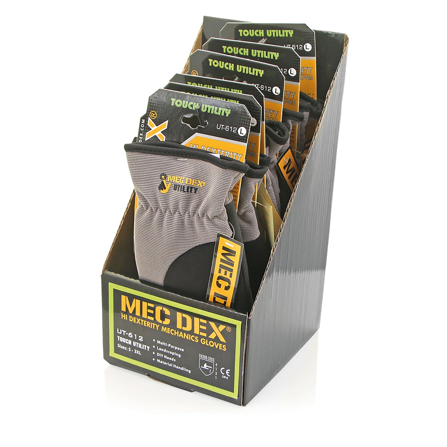 Mec DexTouch Utility Mechanics Gloves 1 Pair Black/Grey S
