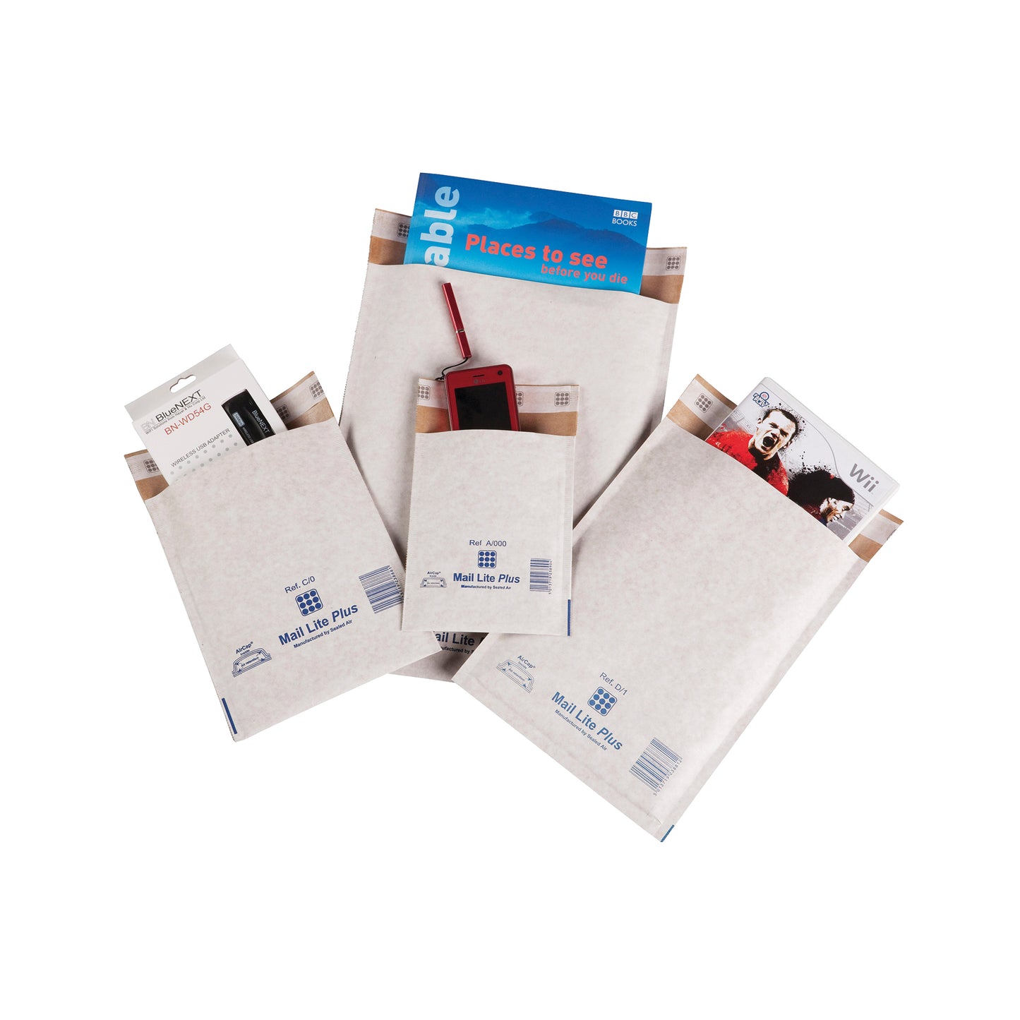Mail Lite + Bubble Lined Postal Bag Size C/0 150x210mm Oyster White (Pack of 100) MLPC/0