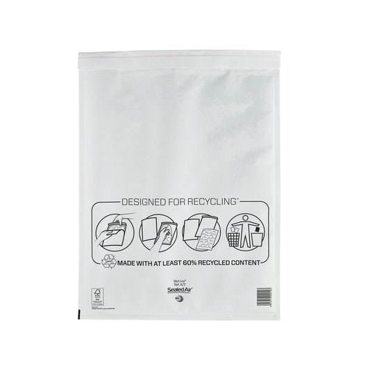 Mail Lite Bubble Postal Bag White K7-350x470 (Pack of 50) 101098088