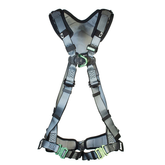 MSA V-Fit Back Chest D-Ring Bayonet Safety Harness Black XS