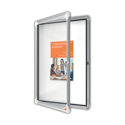 Nobo Premium Plus Magnetic Lockable Notice Board Hinged Door 4xA4