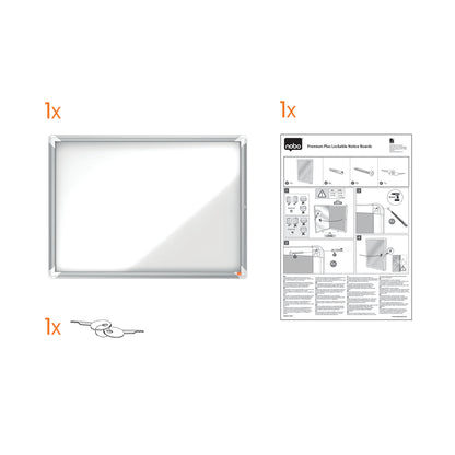 Nobo Premium Plus Outdoor Magnetic Lockable Notice Board 4xA4