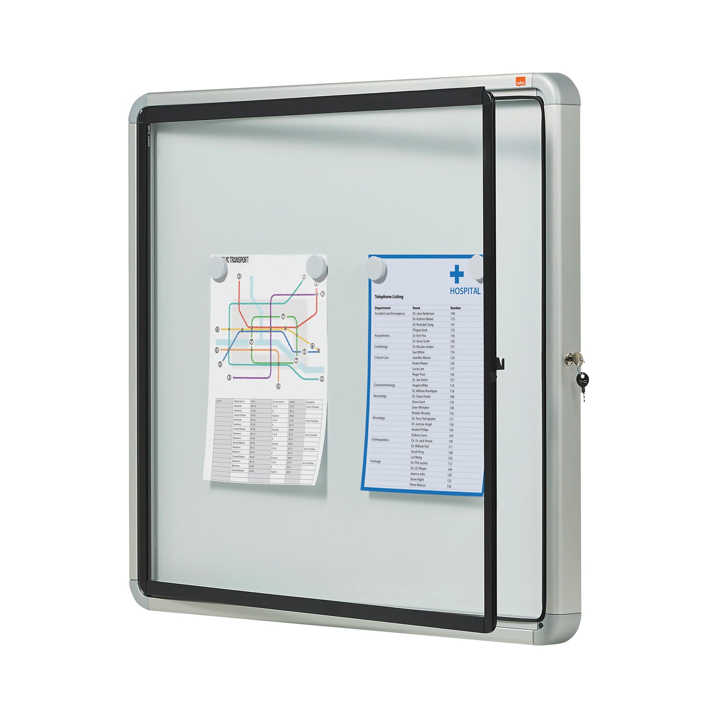 Nobo Premium Plus Outdoor Magnetic Lockable Notice Board 6xA4