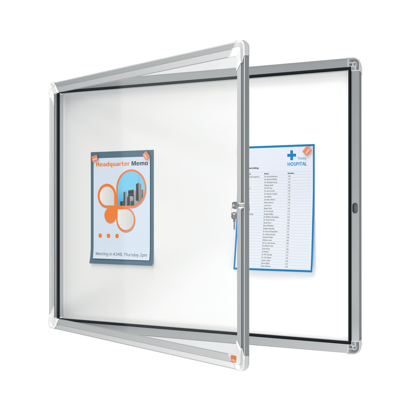 Nobo Premium Plus Outdoor Magnetic Lockable Notice Board 8xA4