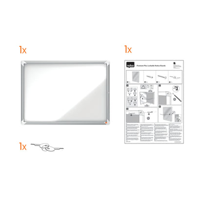 Nobo Premium Plus Outdoor Magnetic Lockable Notice Board 8xA4