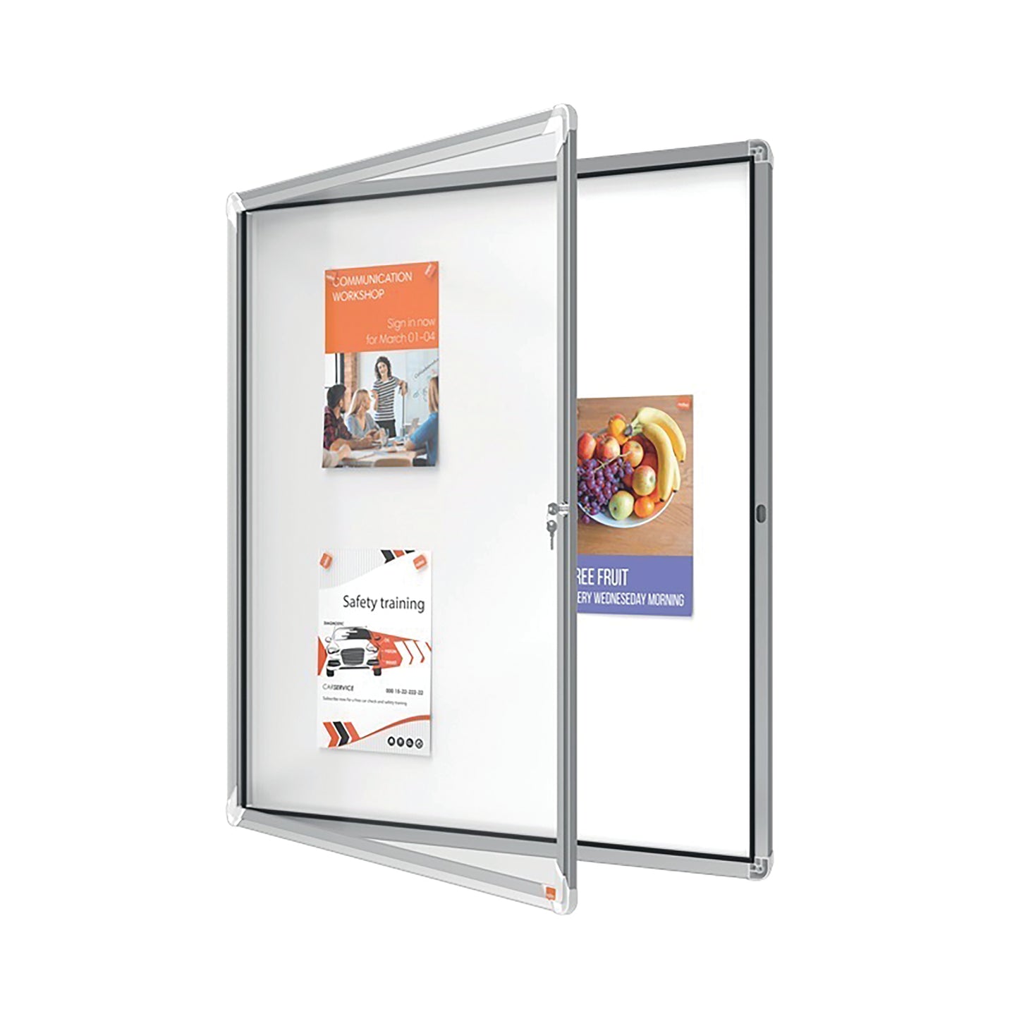 Nobo Premium Plus Outdoor Magnetic Lockable Notice Board 12xA4