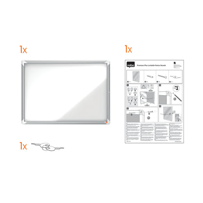 Nobo Premium Plus Outdoor Magnetic Lockable Notice Board 12xA4