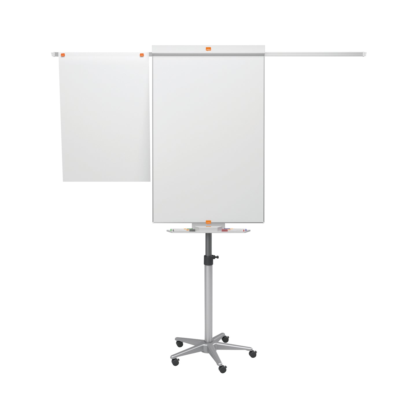 Nobo Impression Pro Mobile Steel Magnetic Whiteboard Easel with Extended Display Arms