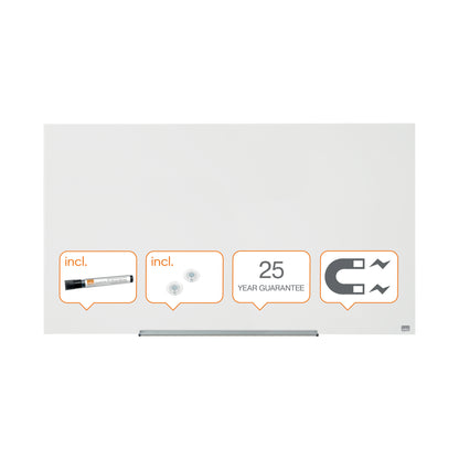Nobo Impression Pro Glass Magnetic Whiteboard 57" 126x71cm