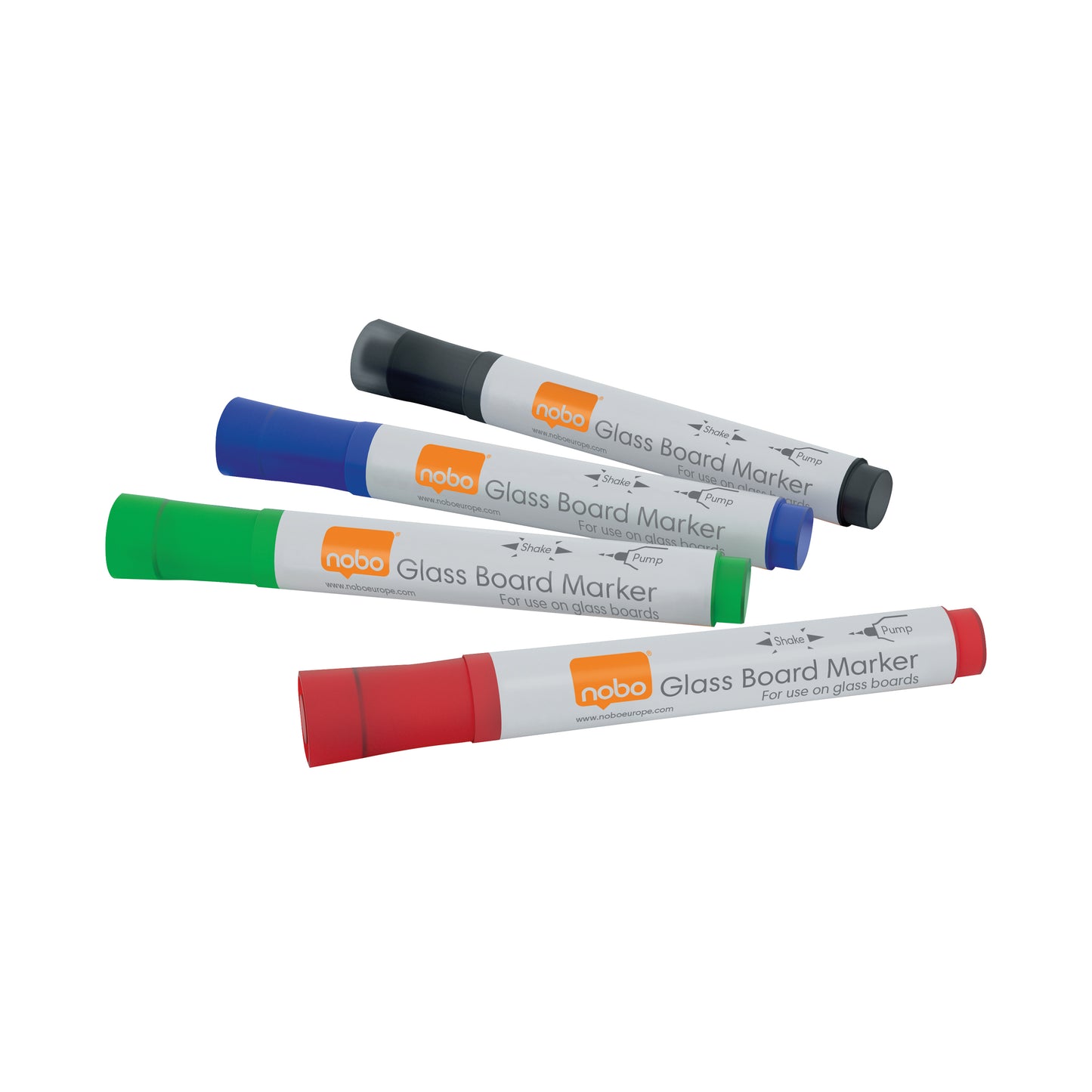 Nobo Glass Whiteboard Markers (4 pcs)