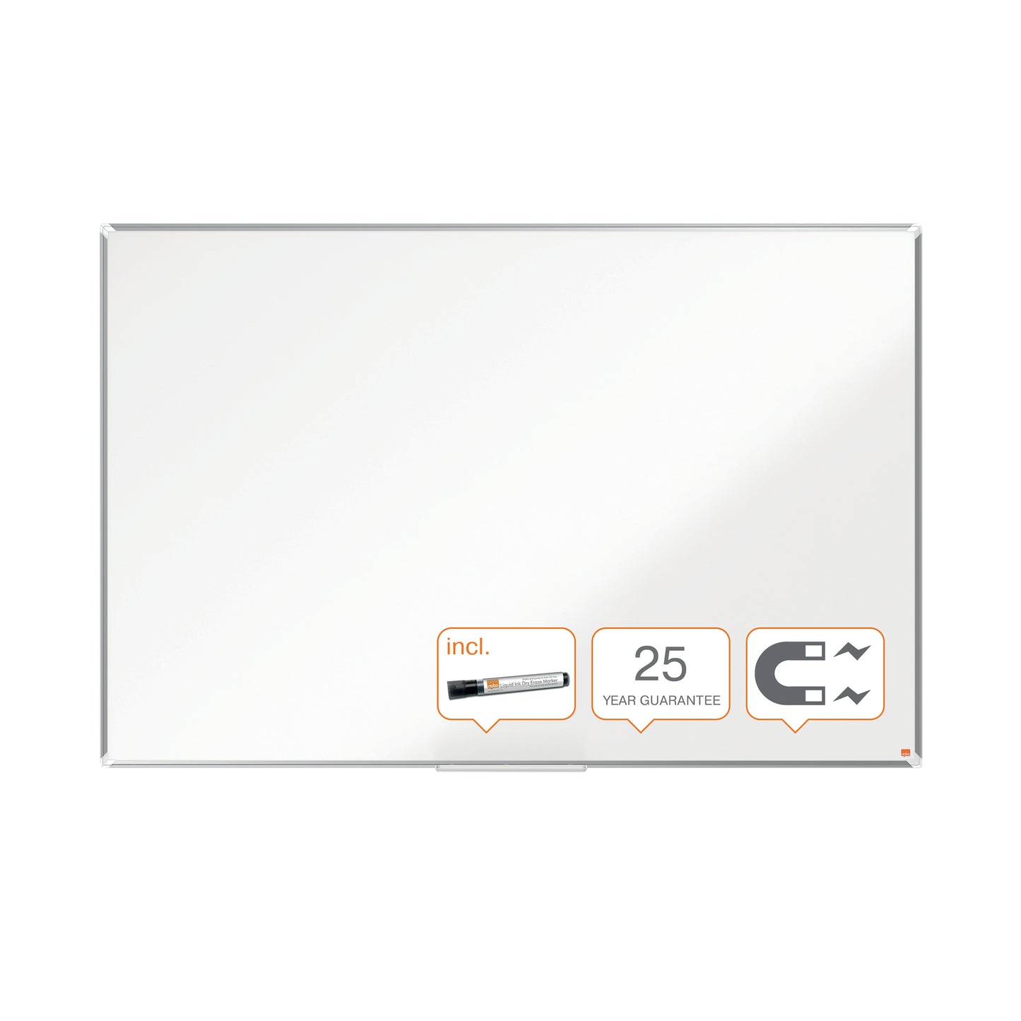 Nobo Premium Plus Enamel Magnetic Whiteboard 1200x900mm