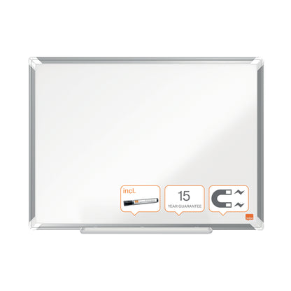 Nobo Premium Plus Steel Magnetic Whiteboard 600x450mm