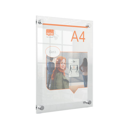 Nobo Premium Plus A4 Clear Acrylic Wall Mounted Poster Frame