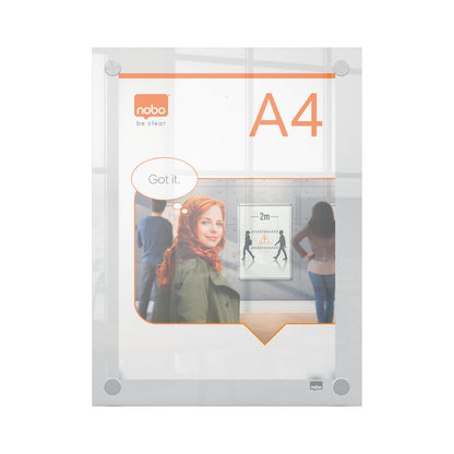 Nobo Premium Plus A4 Clear Acrylic Wall Mounted Poster Frame