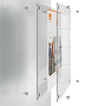 Nobo Premium Plus A4 Clear Acrylic Wall Mounted Poster Frame