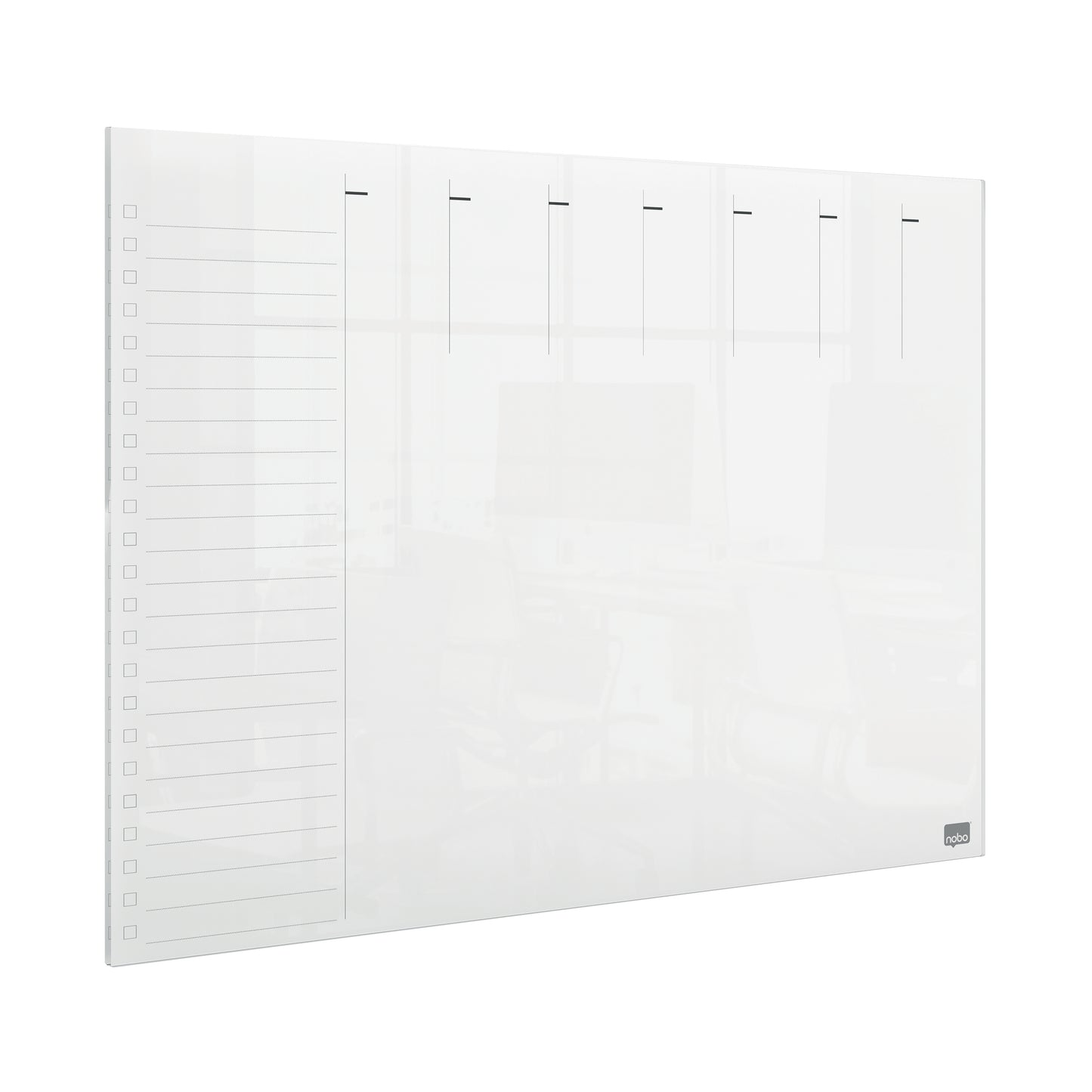 Nobo Transparent Acrylic Mini Whiteboard Weekly Planner Desktop or Wall Mounted A3