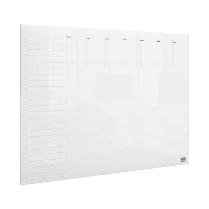 Nobo Transparent Acrylic Mini Whiteboard Weekly Planner Desktop or Wall Mounted A3