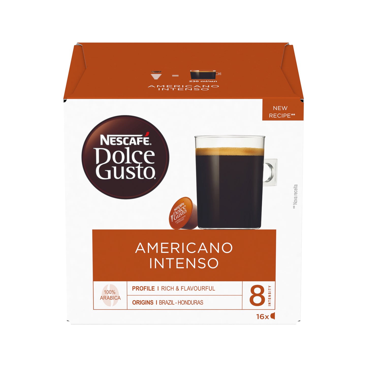 Nescafe Dolce Gusto Americano Intenso Coffee 132.8g (Pack of 48) 12528702