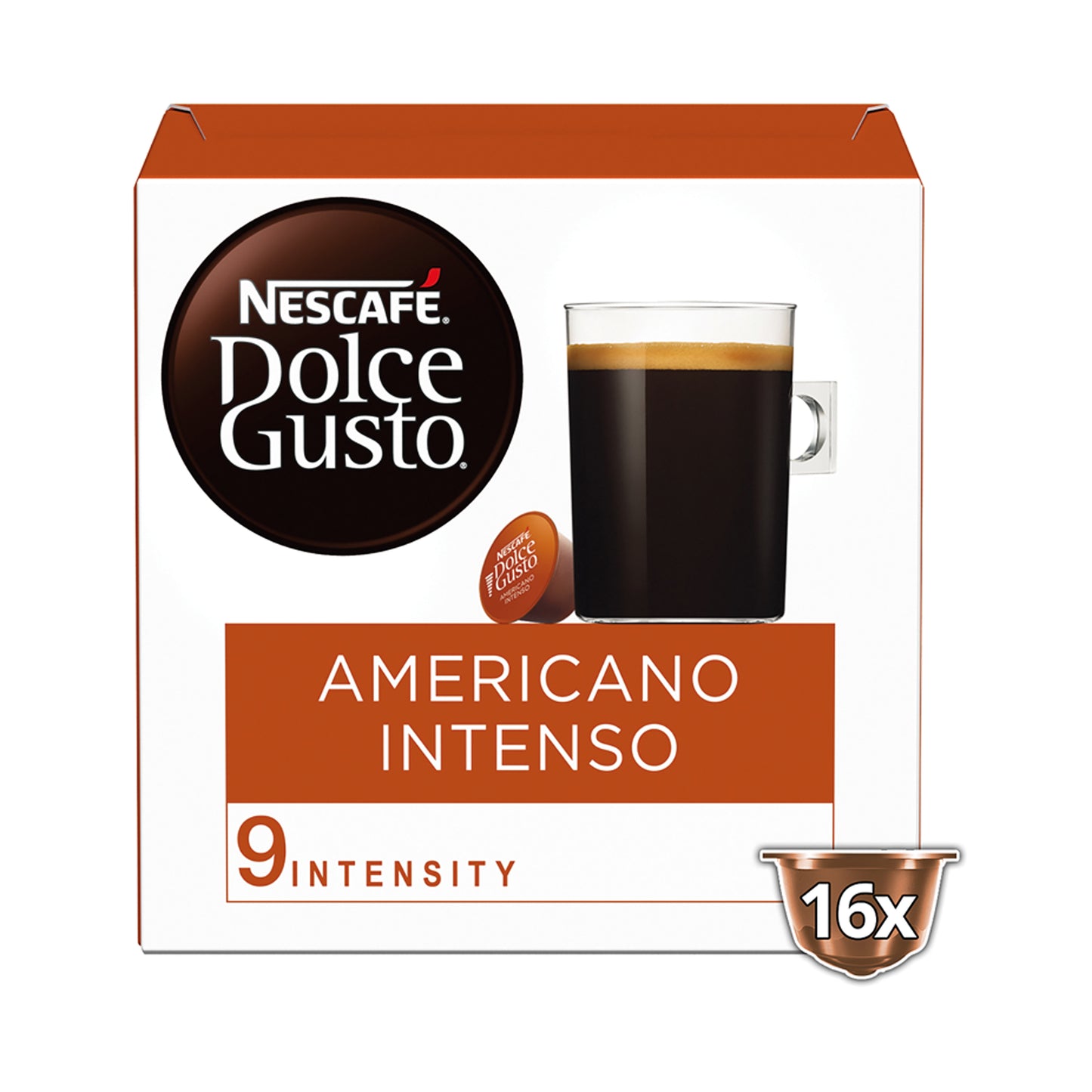 Nescafe Dolce Gusto Americano Intenso Coffee 132.8g (Pack of 48) 12528702