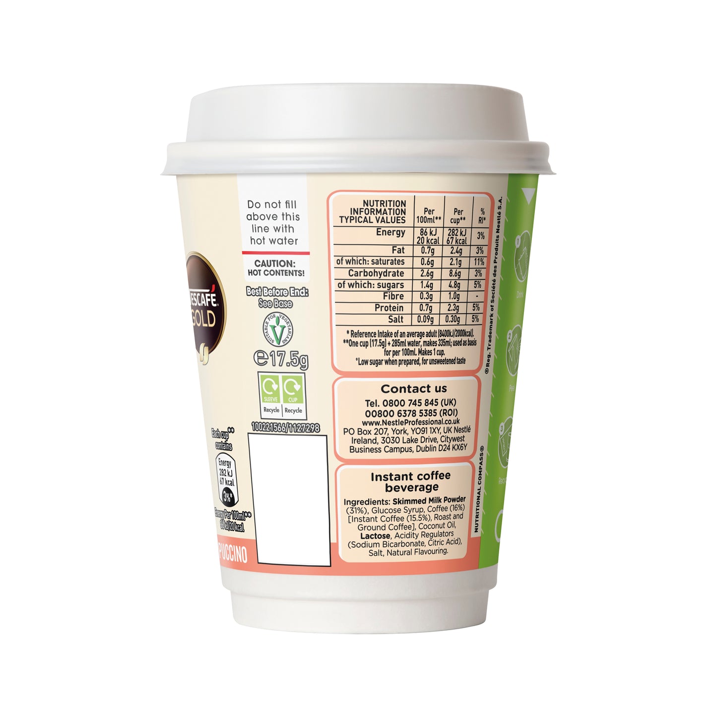 Nescafe and Go Unsweetened Cappuccino Coffee (Pack of 8) 12495383