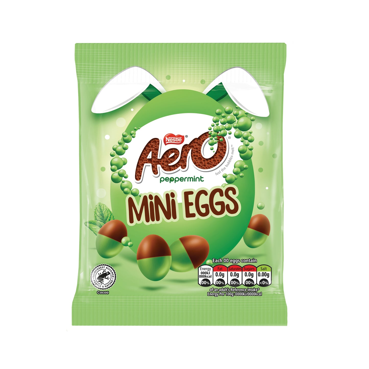 Nestle Aero Peppermint Milk Chocolate Mini Eggs Share Bag 70g 12417484