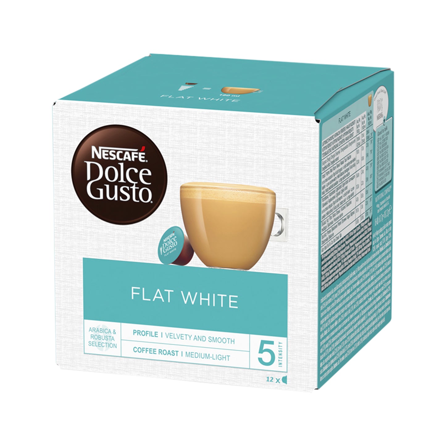 Nescafe Dolce Gusto Flat White Coffee 140.4g (Pack of 36) 12552348