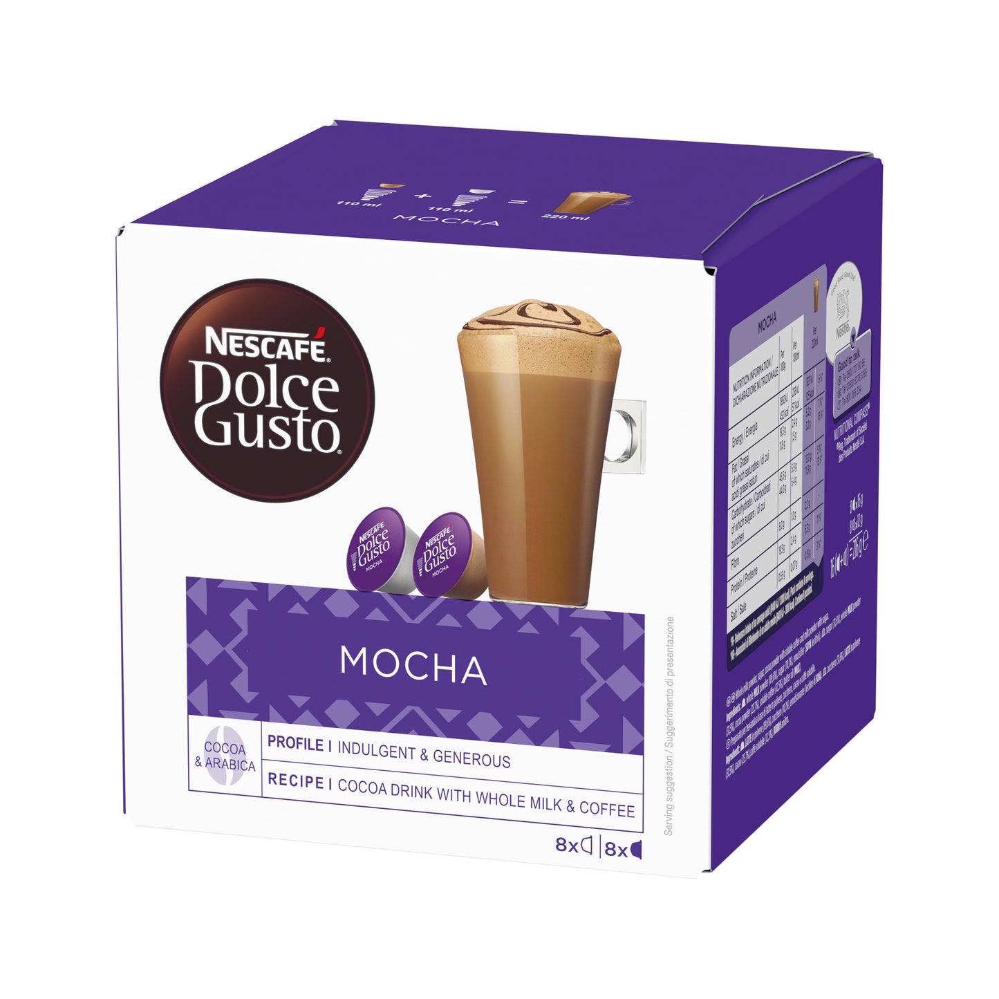 Nescafe Dolce Gusto Mocha Coffee 216g (Pack of 48) 12552647