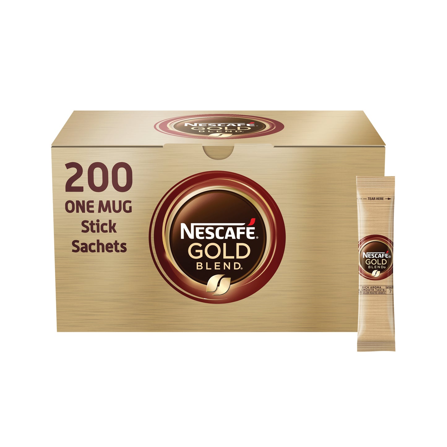 Nescafe Gold Blend One Cup Sticks Coffee Sachets (Pack of 200) 12340523