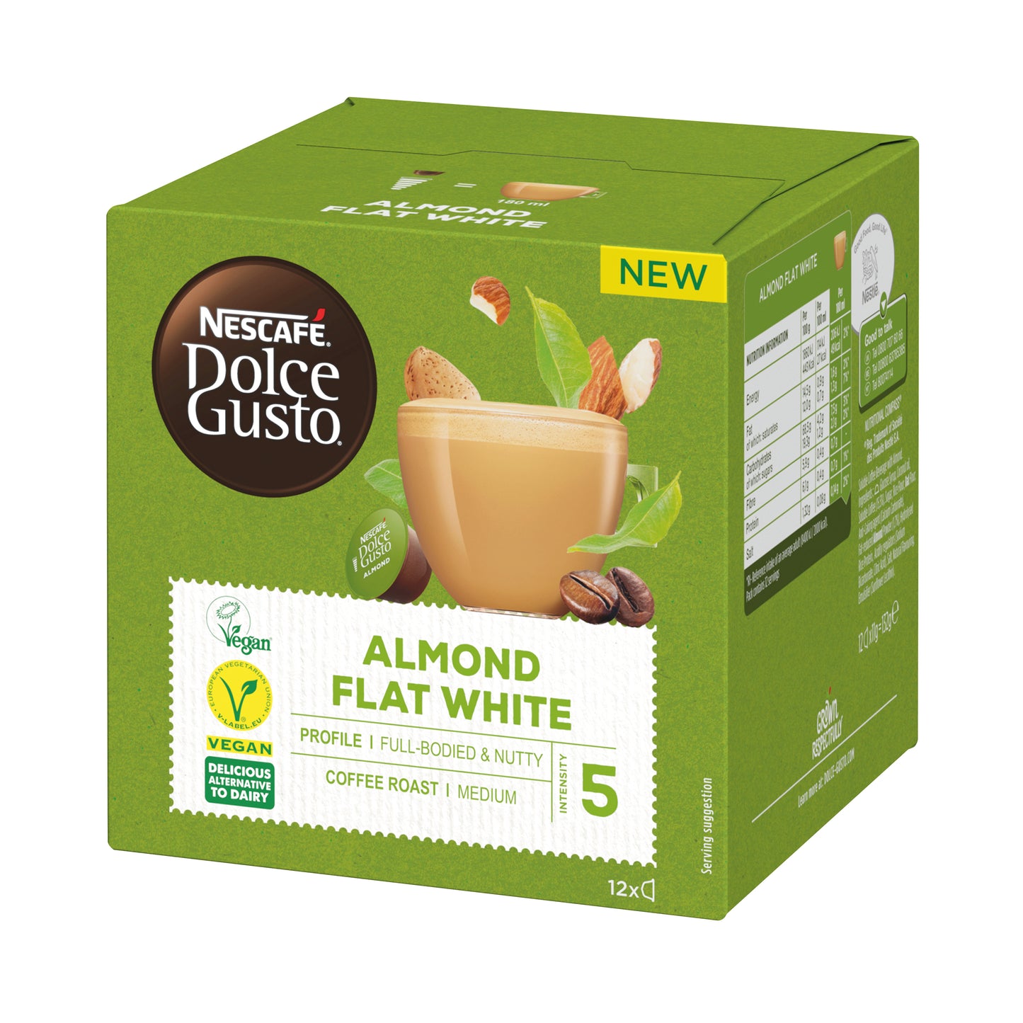 Nescafe Dolce Gusto Almond Flat White Coffee Capsules (Pack of 36) 12451409