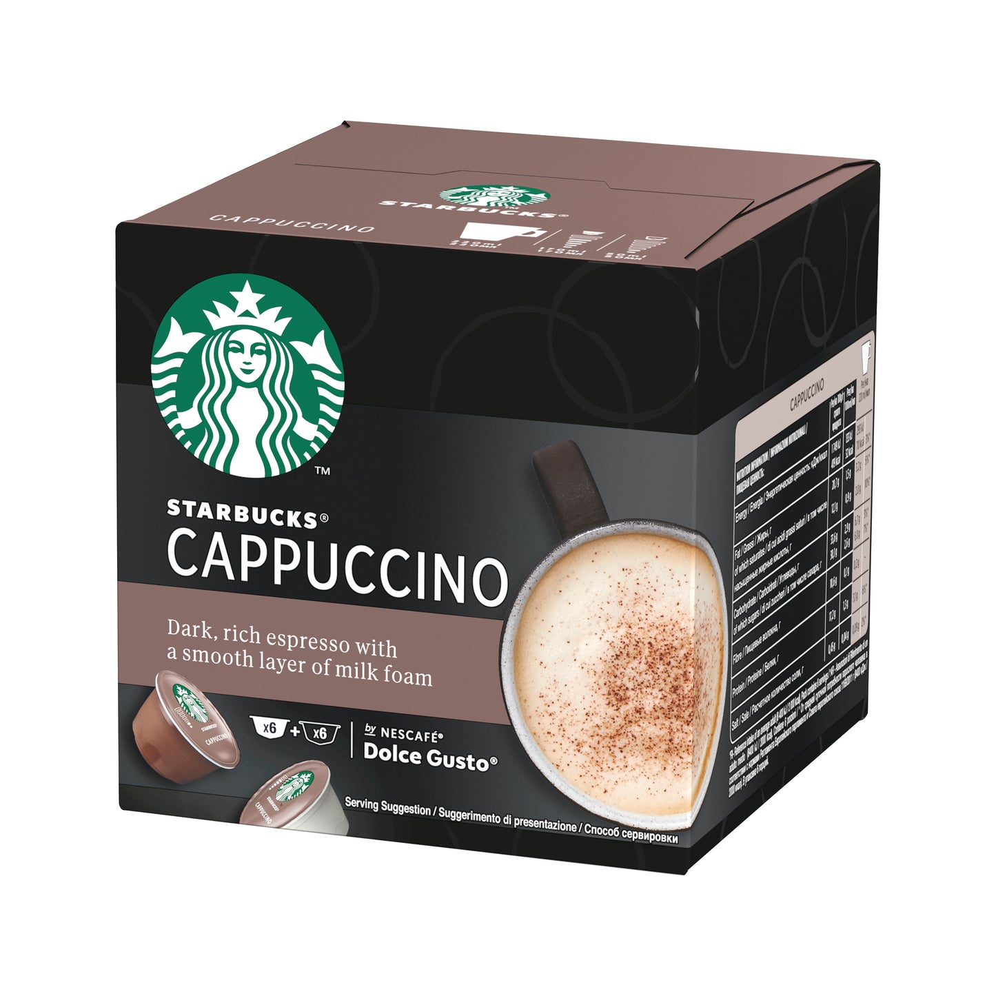 Nescafe Dolce Gusto Starbucks Cappuccino Coffee Pods (Pack of 36) 12397695