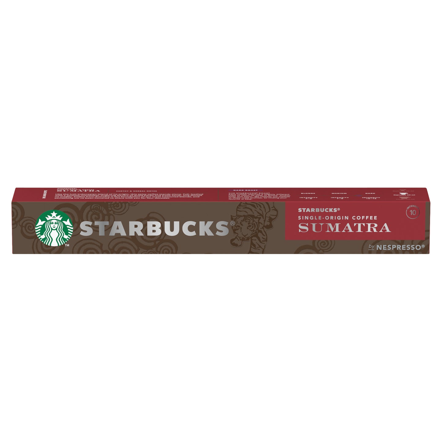 Nespresso Starbucks Sumatra Espresso Coffee Pods (Pack of 10) 12423376