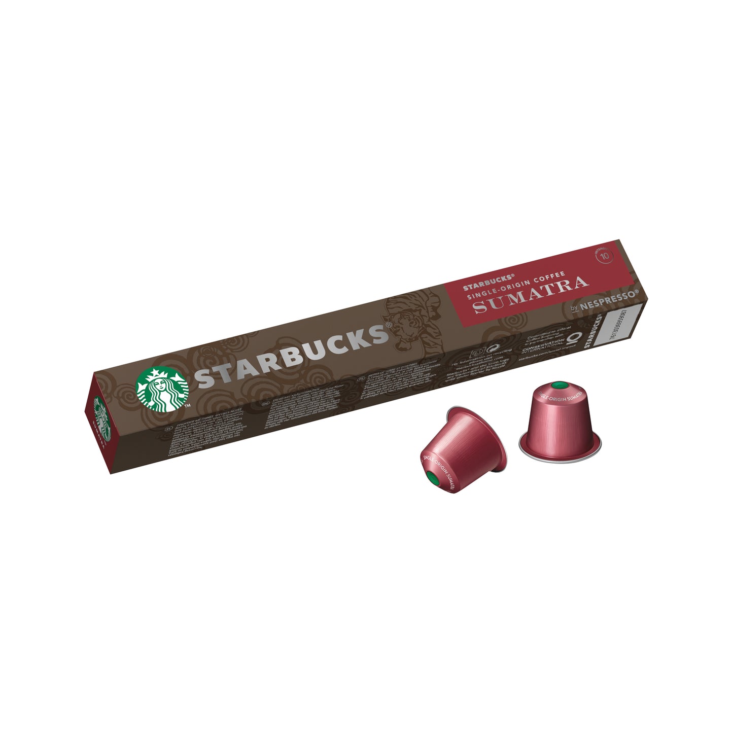 Nespresso Starbucks Sumatra Espresso Coffee Pods (Pack of 10) 12423376