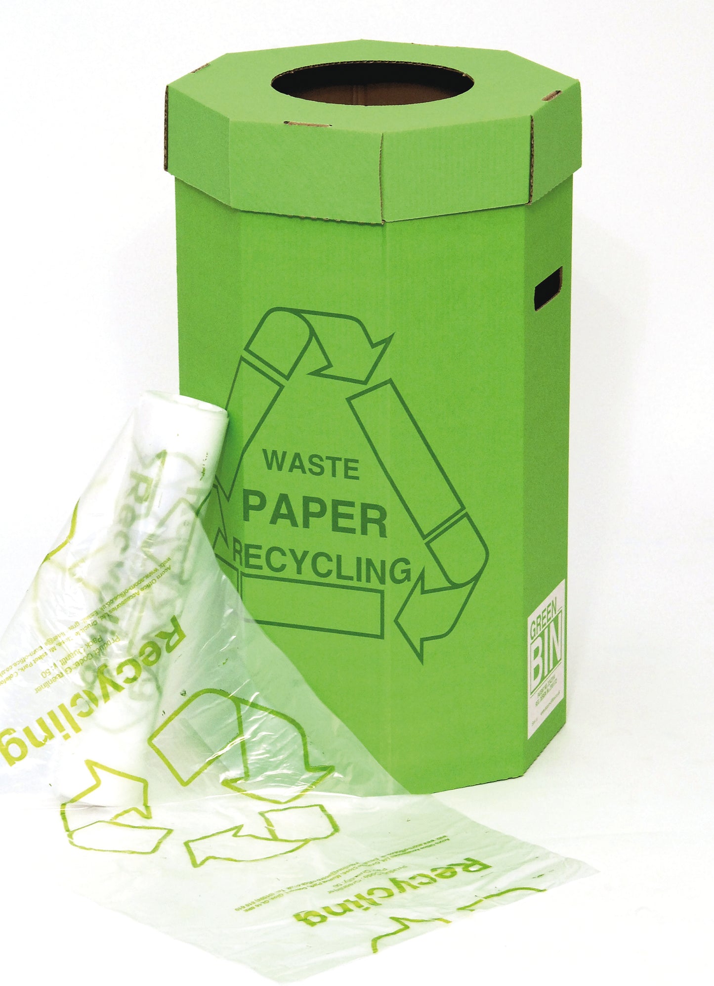 Acorn Cardboard Recycling Bin 60 Litre Green (Pack of 5) 402565