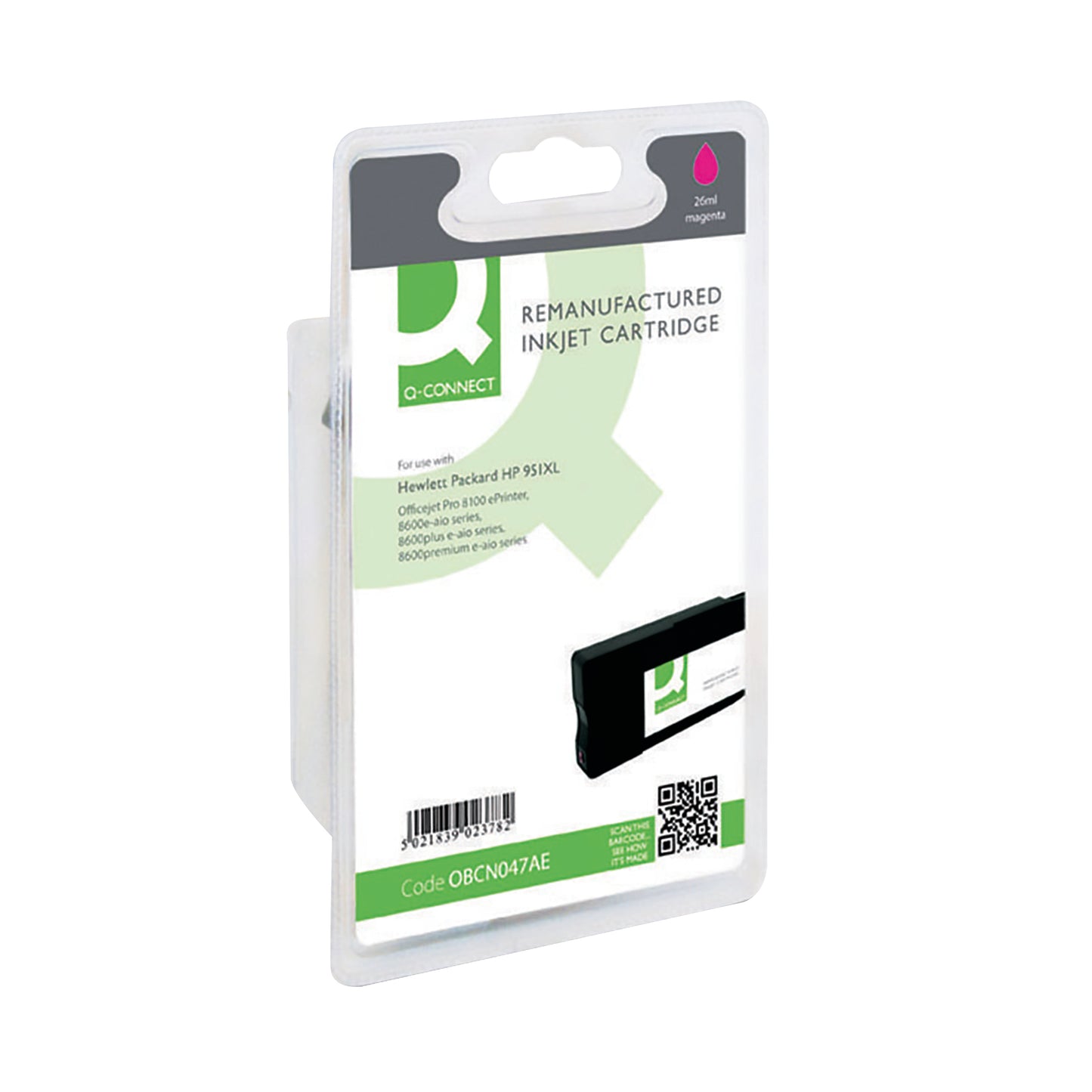 Q-Connect HP 951XL Remanufactured Magenta Inkjet Cartridge High Yield CN047AE