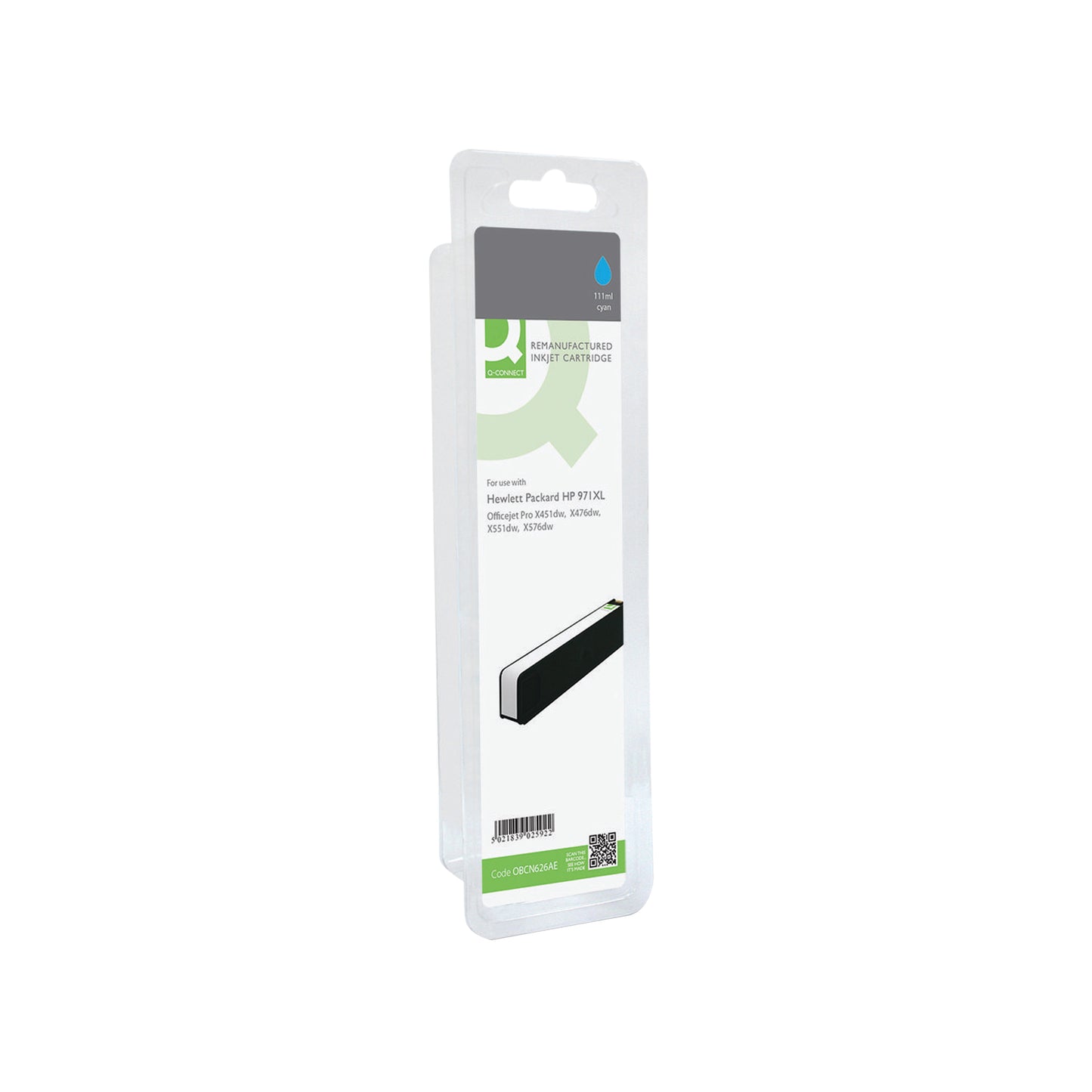 Q-Connect HP 971XL Remanufactured Ink Cartridge High Yield Cyan CN626AE-COMP