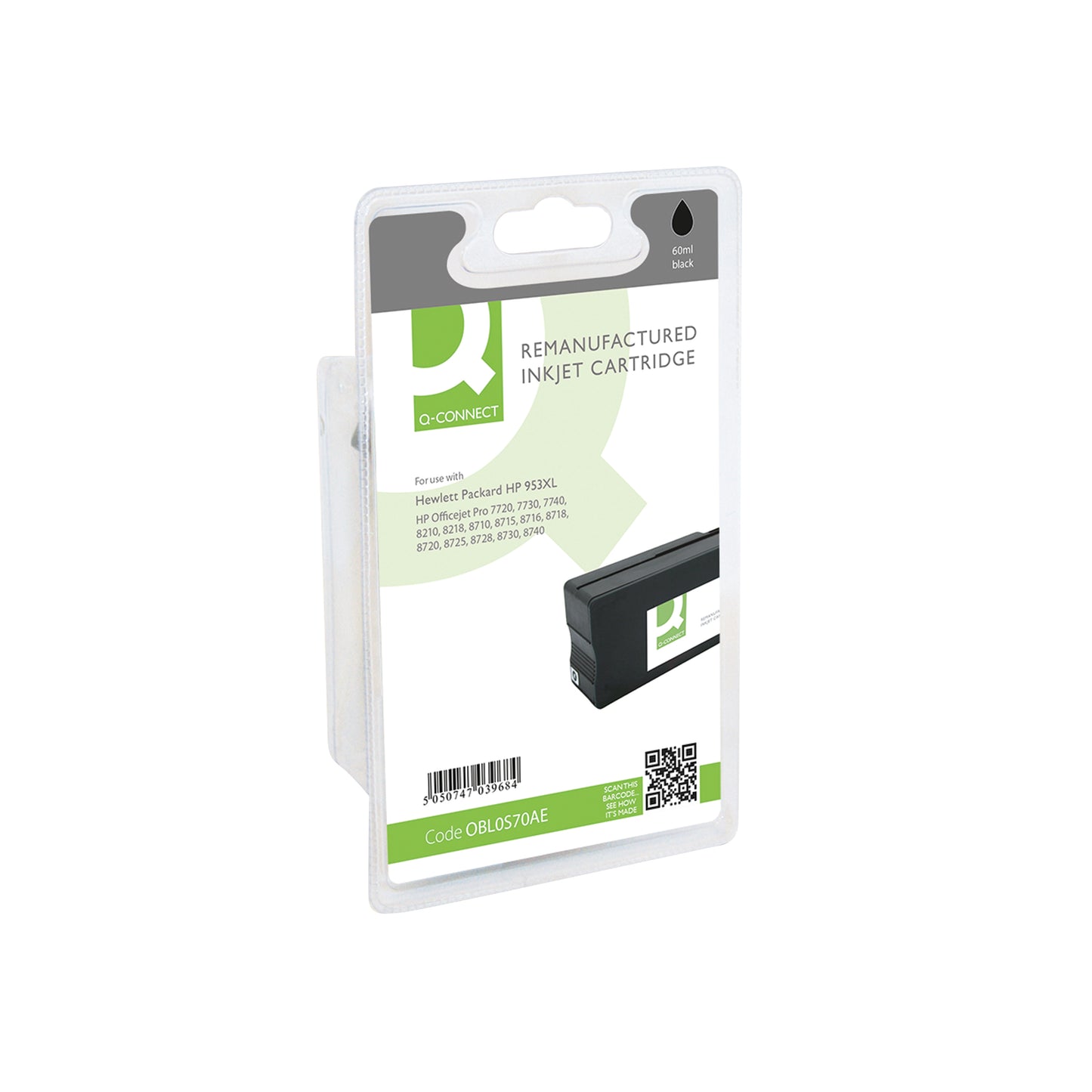 Q-Connect HP 953XL LOS70AE Ink Cartridge HY Black L0S70AE-COMP