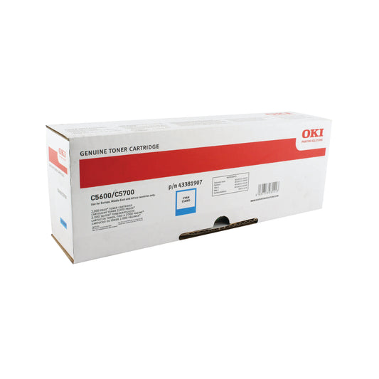 Oki C610 Cyan Toner Cartridge 6K 44315307