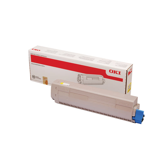 Oki MC853 MC873 7300 Pages Yellow Toner (Capacity: 7300 pages) 45862837