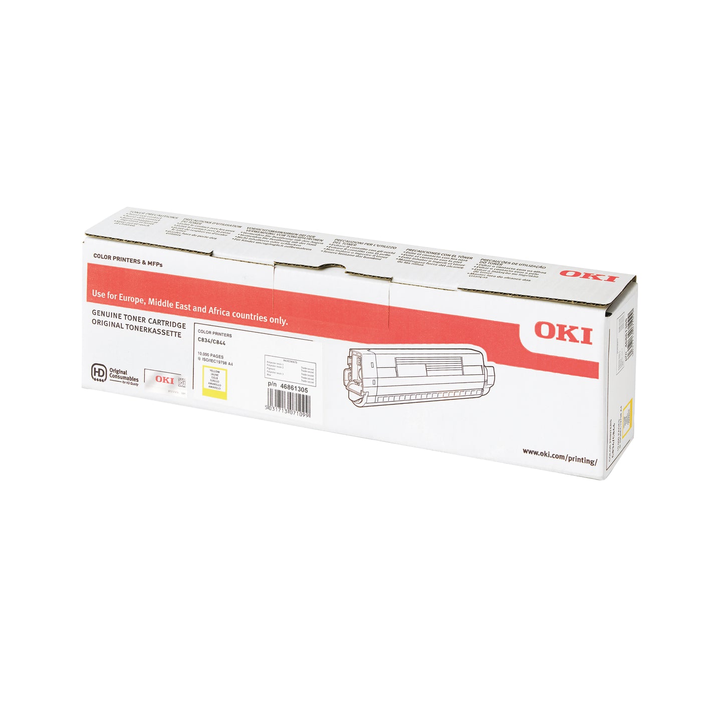 Oki C834/844 HY Laser Cartridge Yellow 46861305