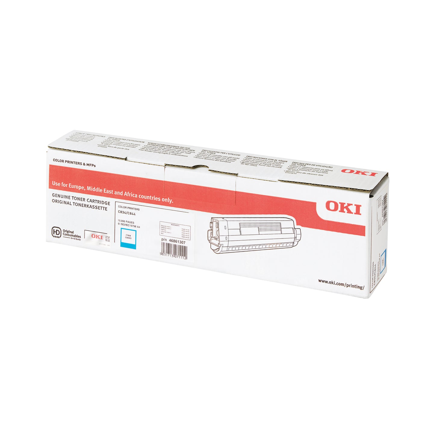 Oki C834/844 HY Laser Cartridge Cyan 46861307