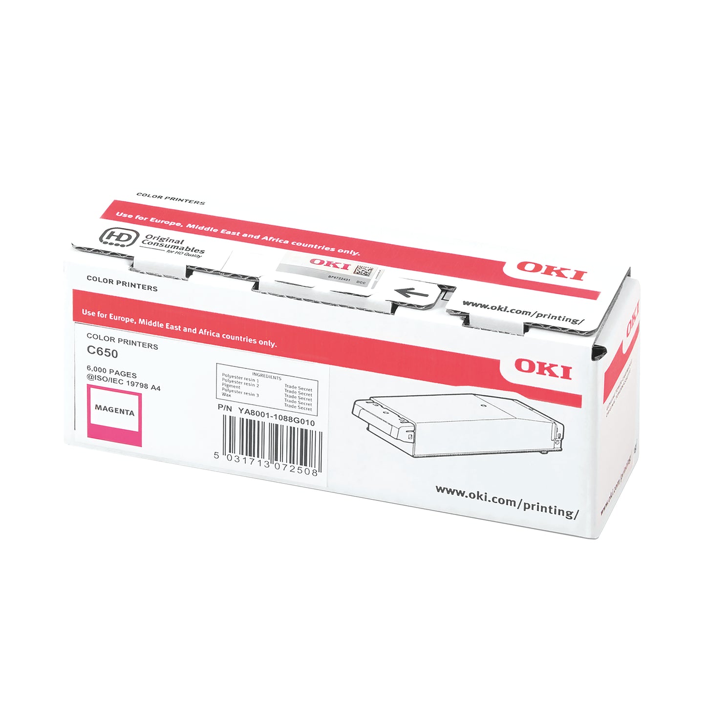 Oki Magenta Toner Cartridge 6000 Pages C650 09006128