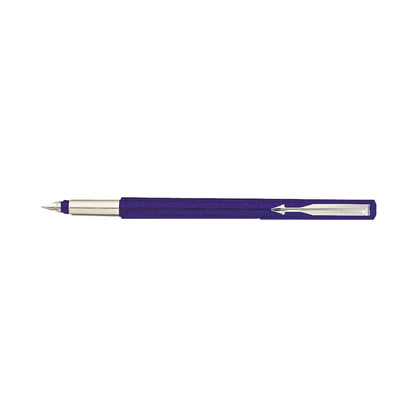 Parker Vector Fountain Pen Medium Blue with Chrome Trim 67507 S0881011