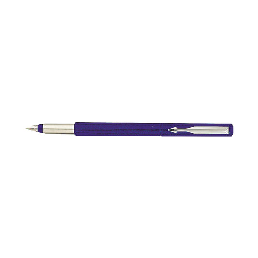 Parker Vector Fountain Pen Medium Blue with Chrome Trim 67507 S0881011