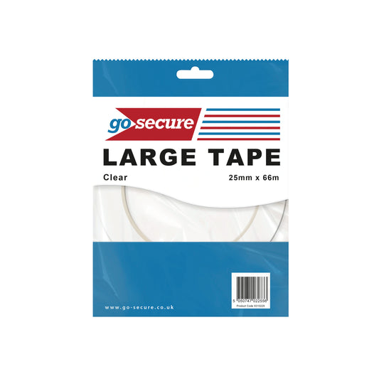 GoSecure Large Tape 25mmx66m Clear (Pack of 24) PB02299