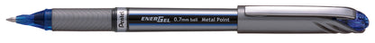 Pentel EnerGel + Metal Tip Rollerball Pen 0.7mm Blue (Pack of 12) BL27-C