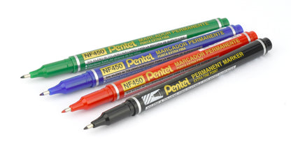 Pentel Permanent Marker Fine Assorted (Pack of 4) YNF450/4-M