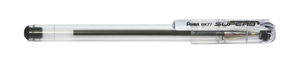 Pentel Superb Ballpoint Pen Fine Black (Pack of 12) BK77-A