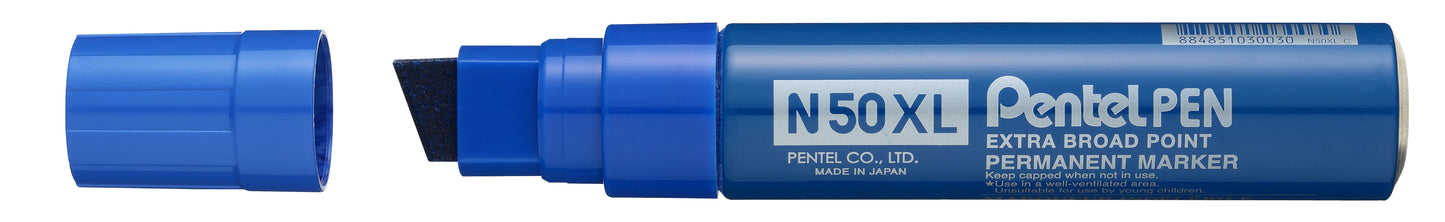Pentel N50XL Marker Chisel Tip Blue (Pack of 6) N50XL-C