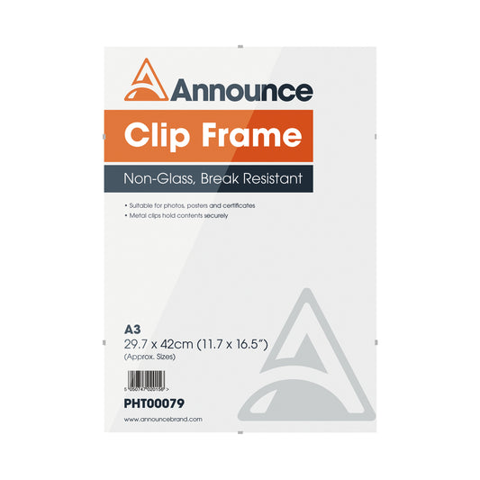 Announce Metal Clip Frame A3 PHT00079